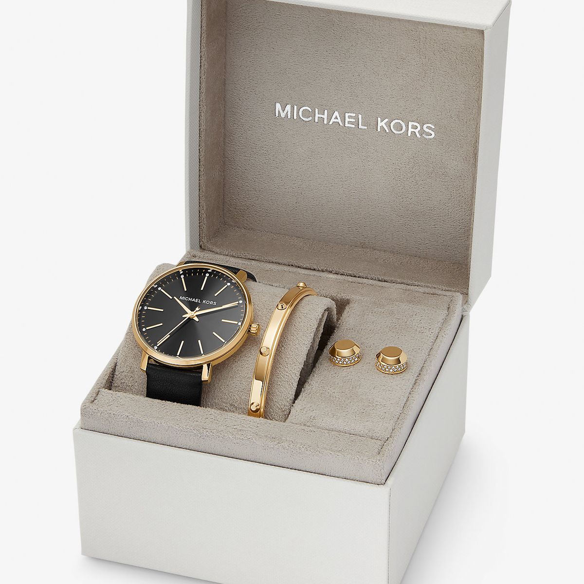 MIKO - Reloj Michael Kors MK1077SET Pyper Gold + Pulsera y aretes