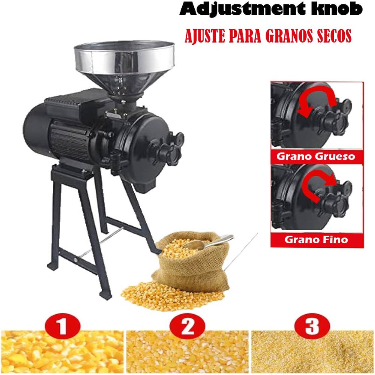 GENERICO - Molino Electrico Granos Seco 3HP