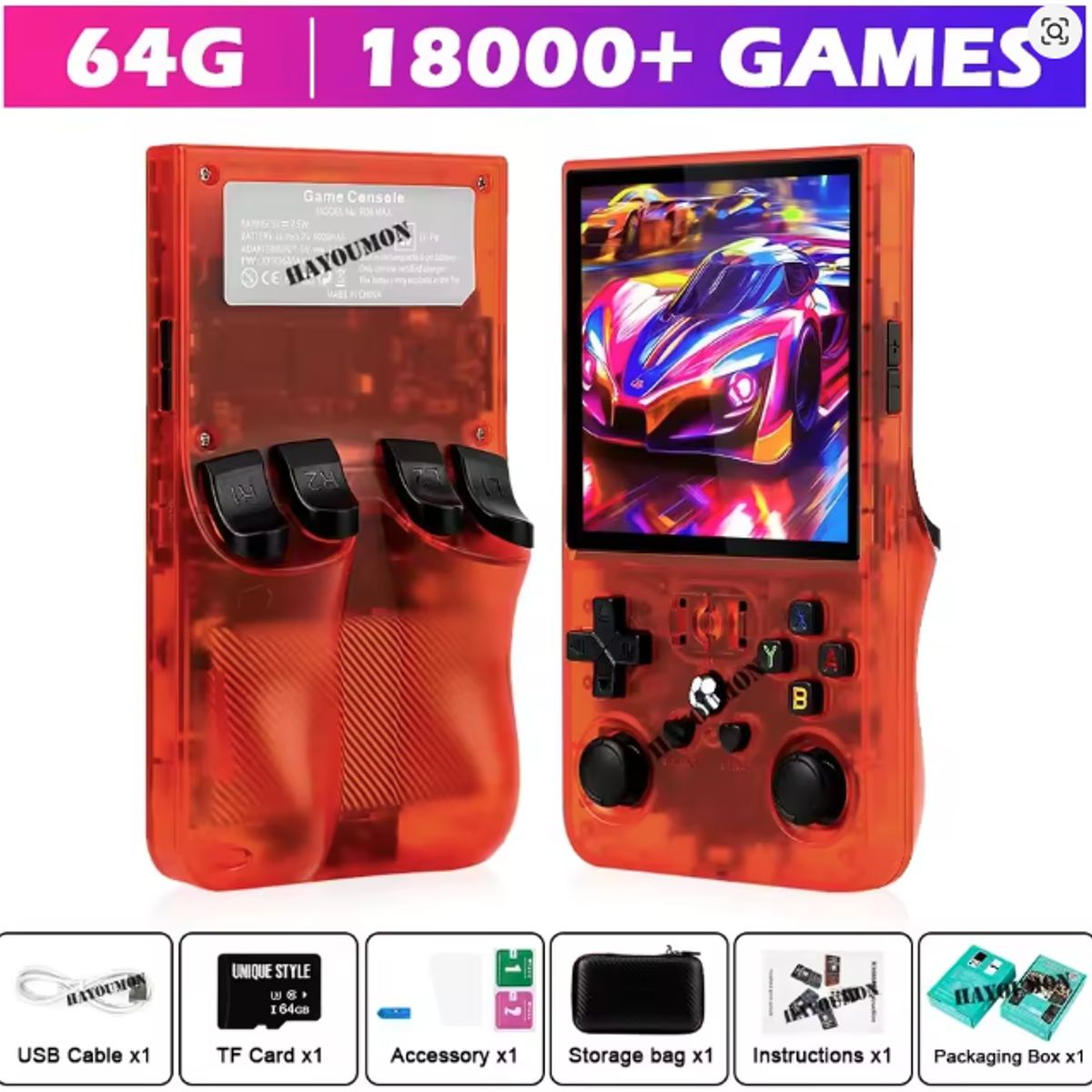 GENERICO - R36 MAX Pantalla IPS 128GB Rojo Regalo Estuche