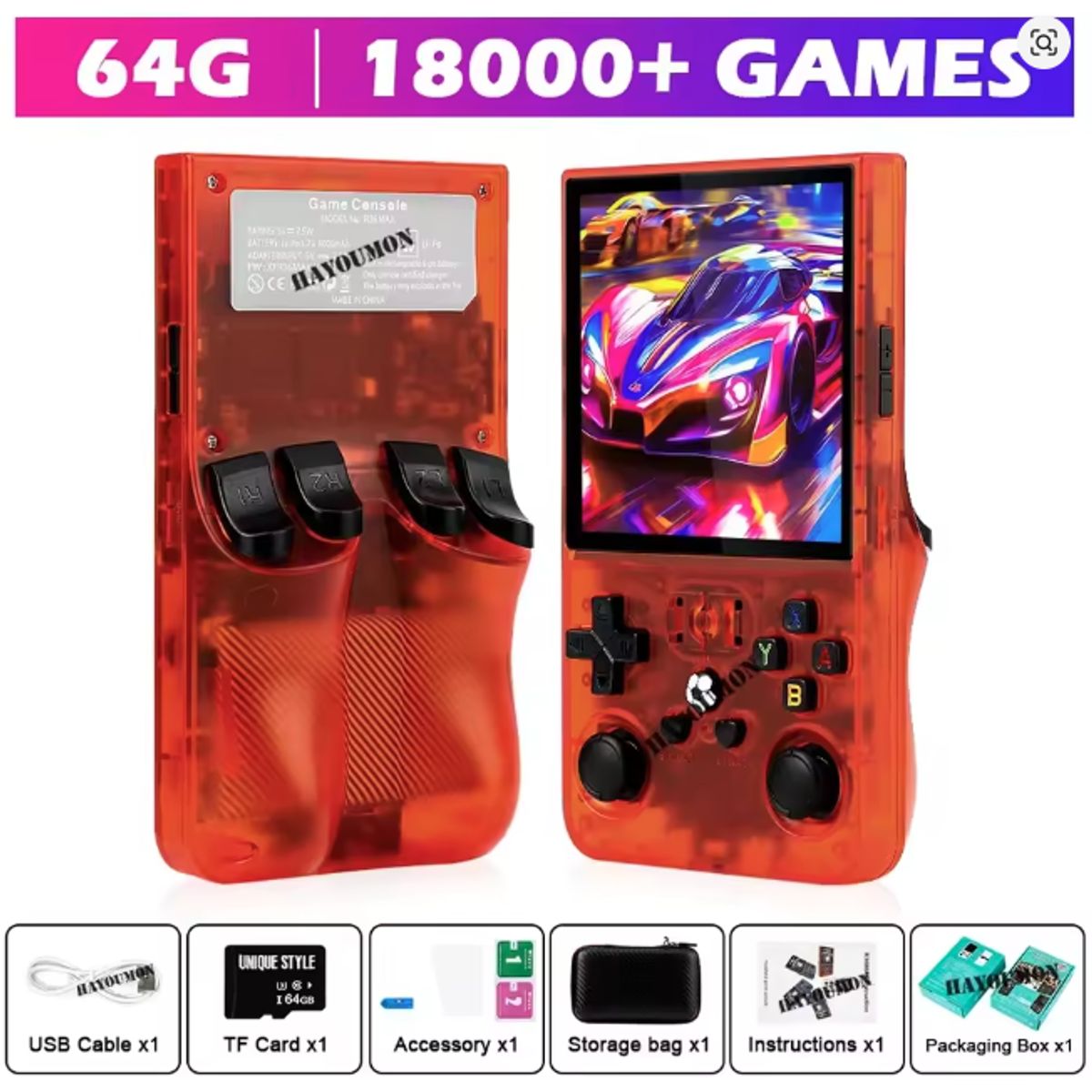 GENERICO - R36 MAX Pantalla IPS 128GB Rojo Regalo Estuche