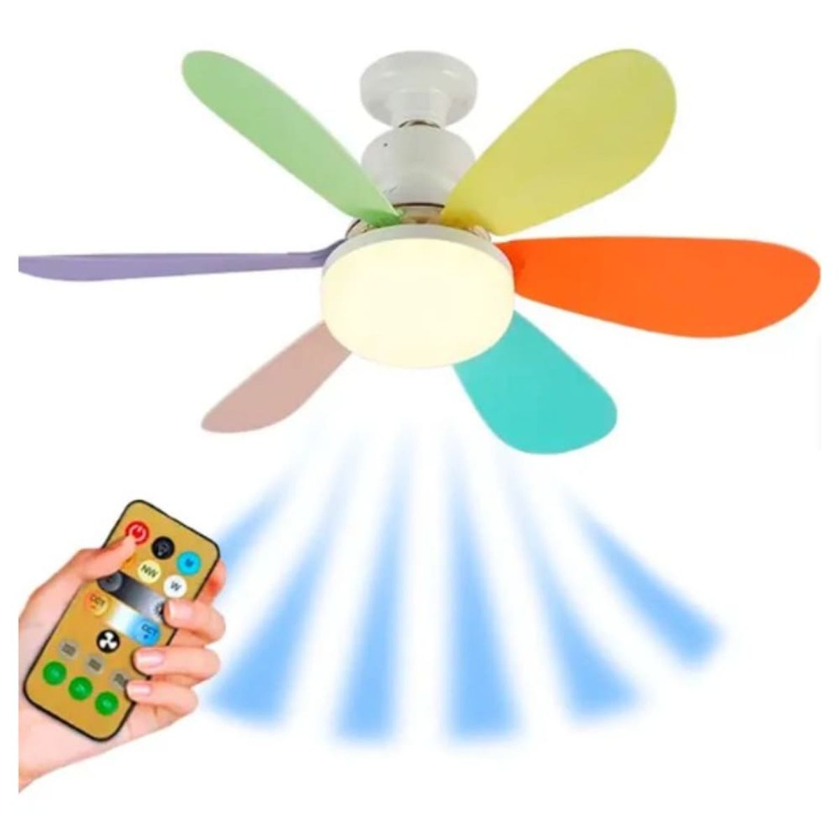 GENERICO - Foco Ventilador Techo 2 En 1 Ahorrador Con Control Moderno