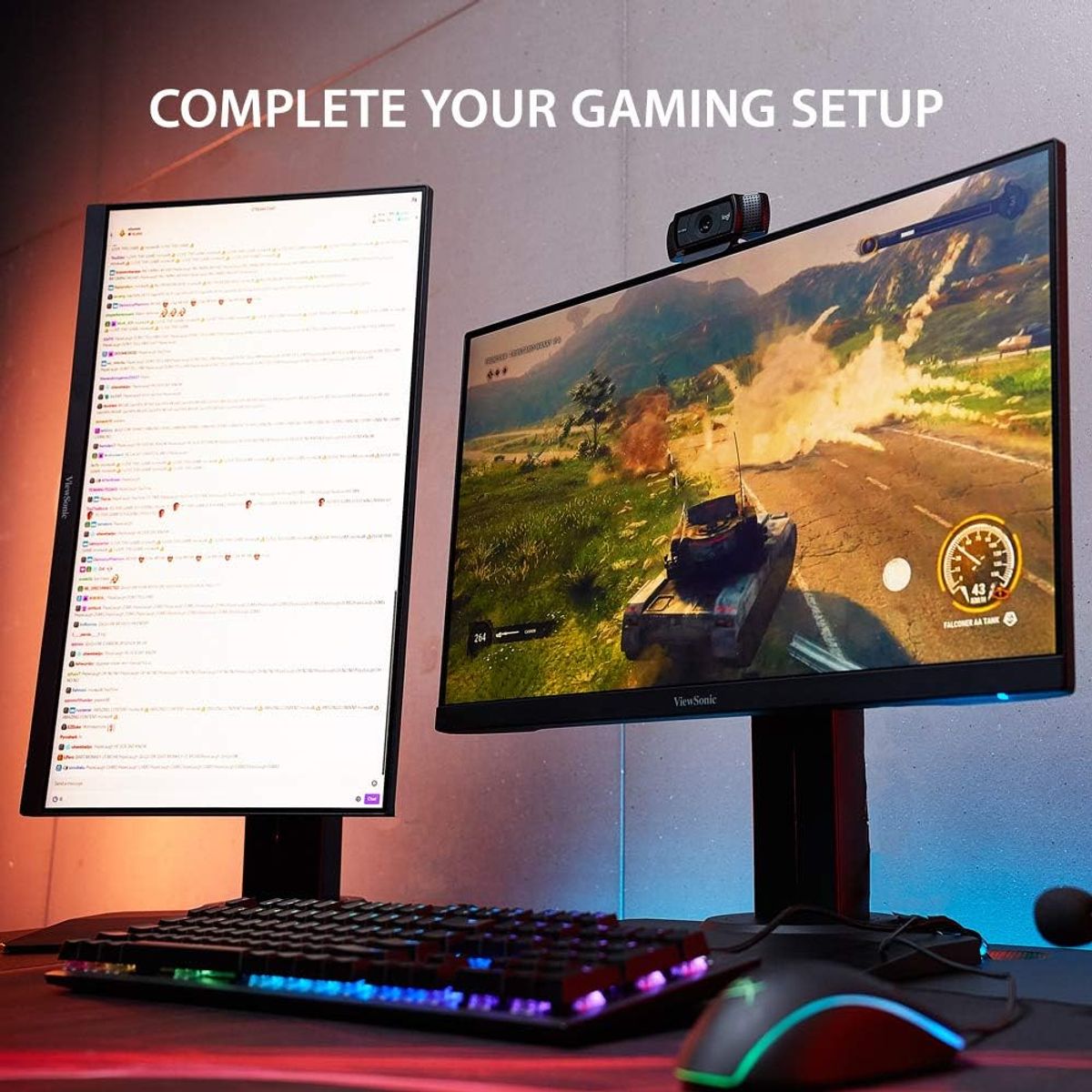 VIEWSONIC - Monitor Gaming Viewsonic XG2405 de 24 FHD IPS 144Hz 1ms FreeSync