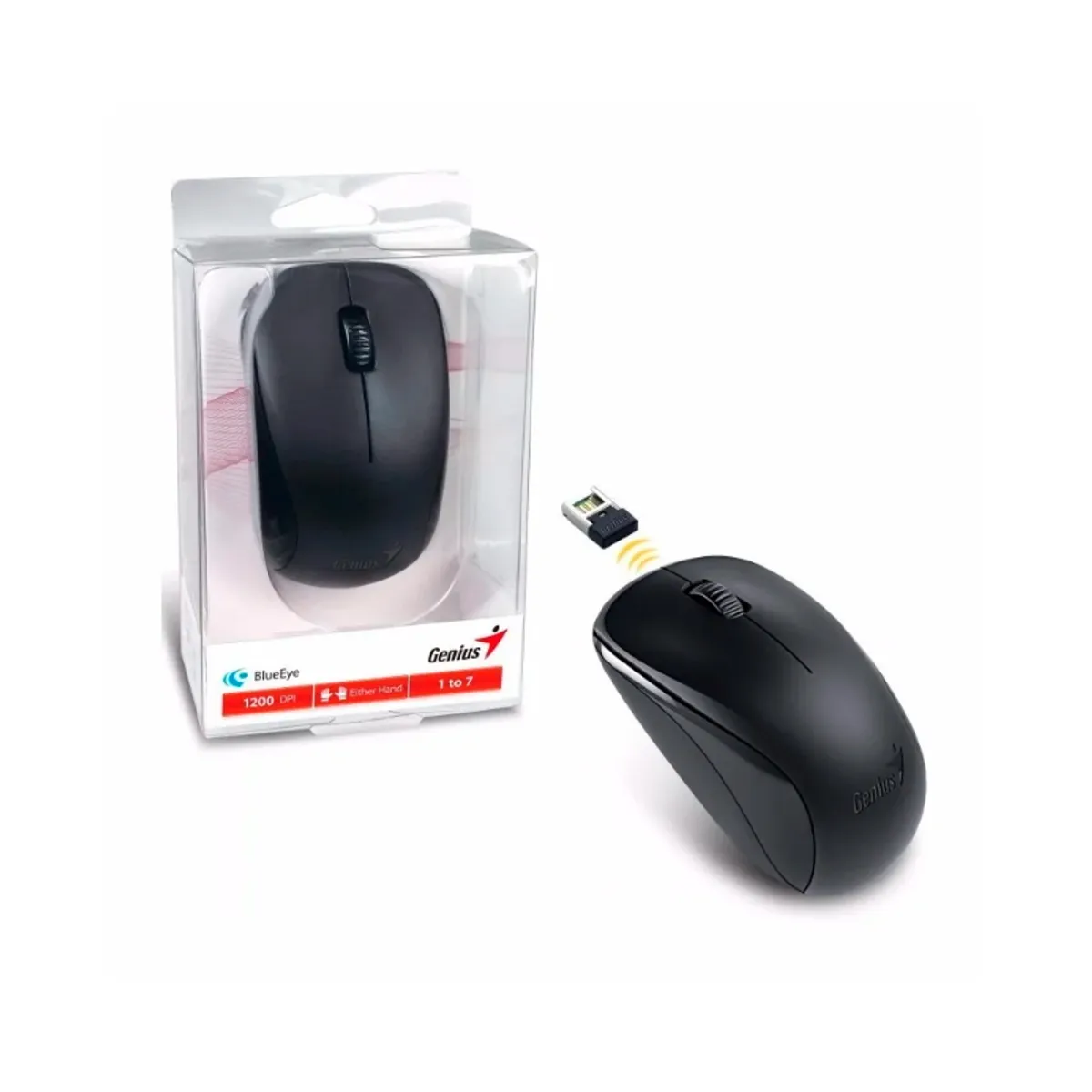 GENIUS - Mouse Inalámbrico Genius NX-7000 Negro