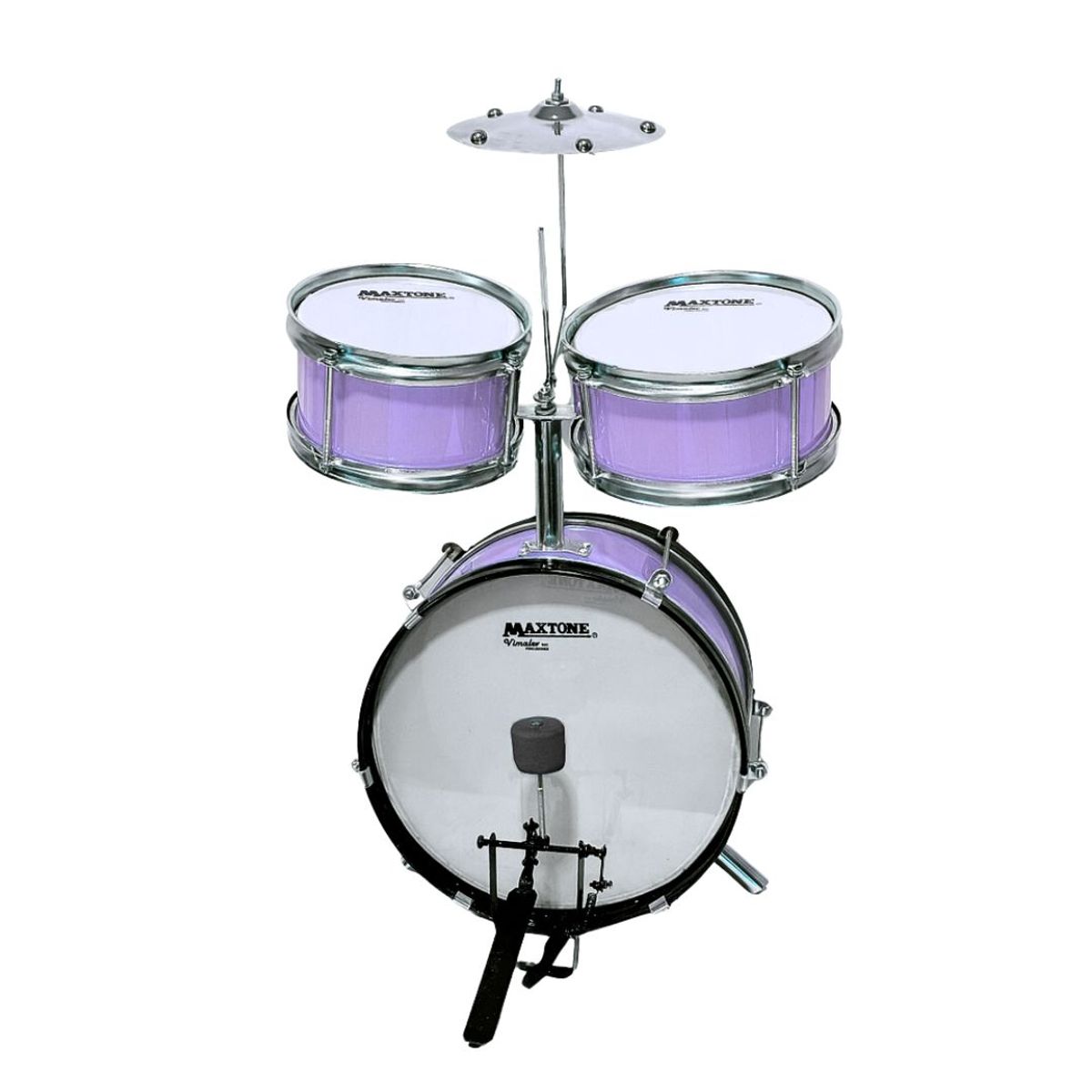 MAXTONE - Batería Acústica para niños - Lila