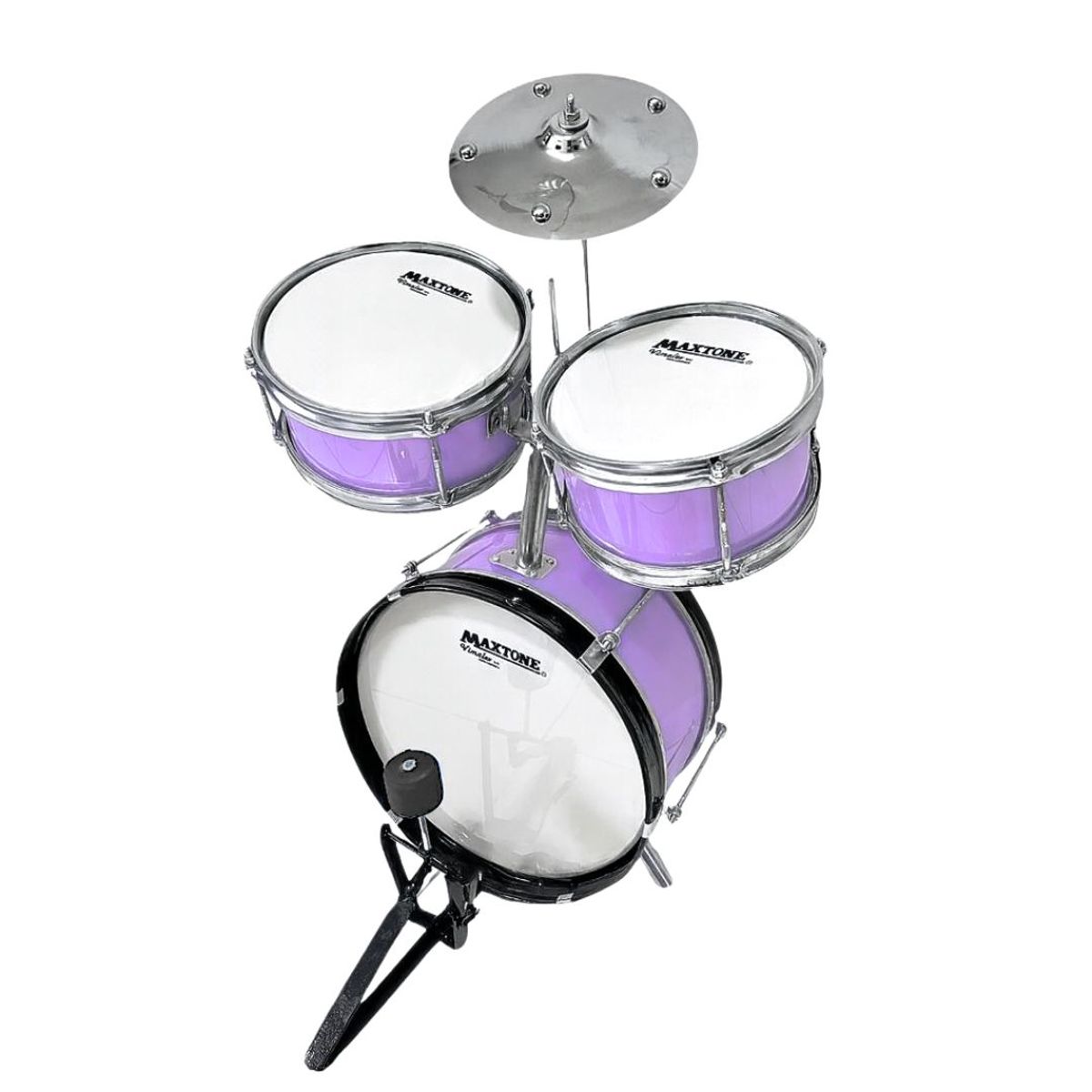 MAXTONE - Batería Acústica para niños - Lila