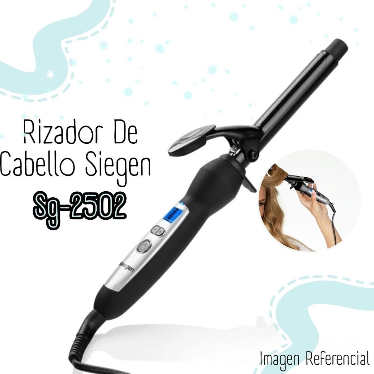 SIEGEN - Rizadora Siegen de Cabello Digital 19mm Bi-volt SG 2502