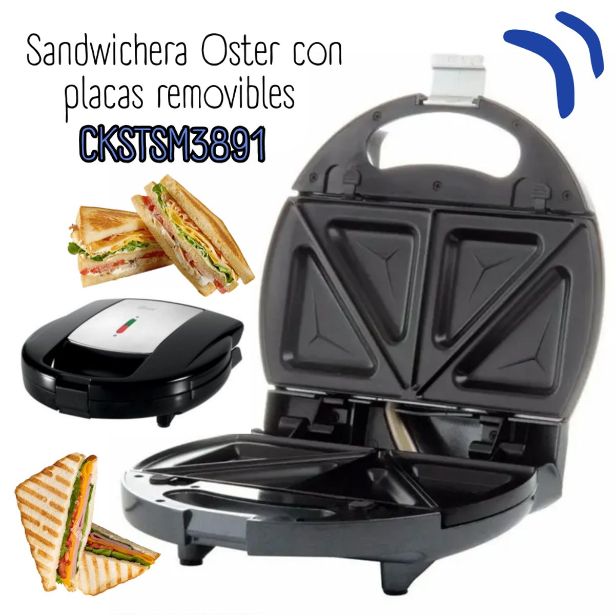 OSTER - Sandwichera Oster con placas removibles CKSTSM 3891 053
