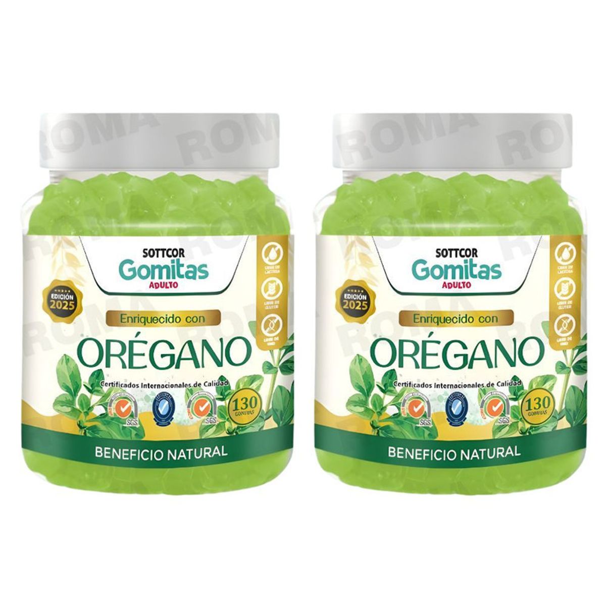 SOTTCOR LABS - PACK 2 GOMITAS ORÉGANO 130UND
