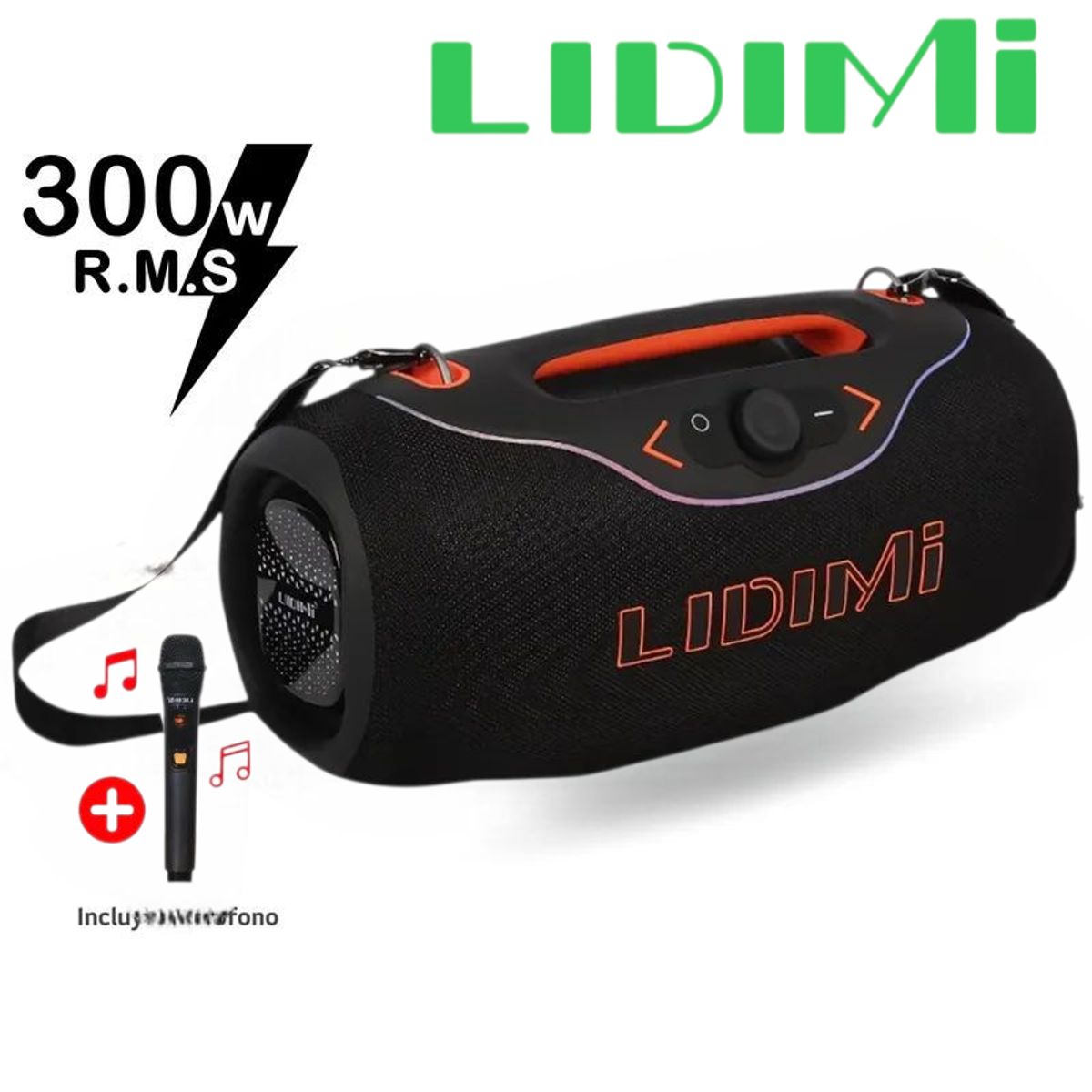 LIDIMI - Parlante portátil Lidimi 300W micrófono inalambrico LD-S846