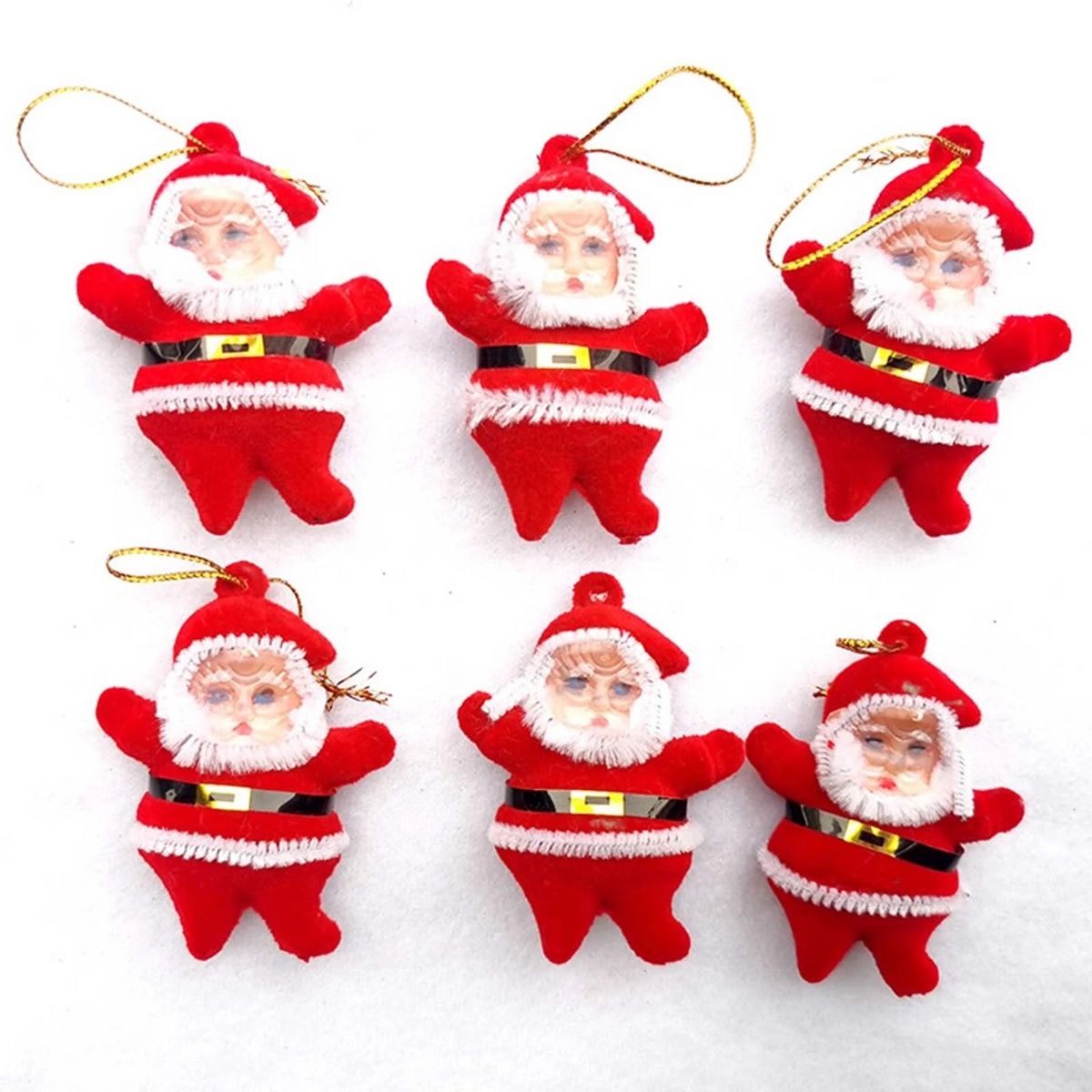 GENERICO - Set de 18 Mini Santas adornos Muñequitos de papa noel para colgar