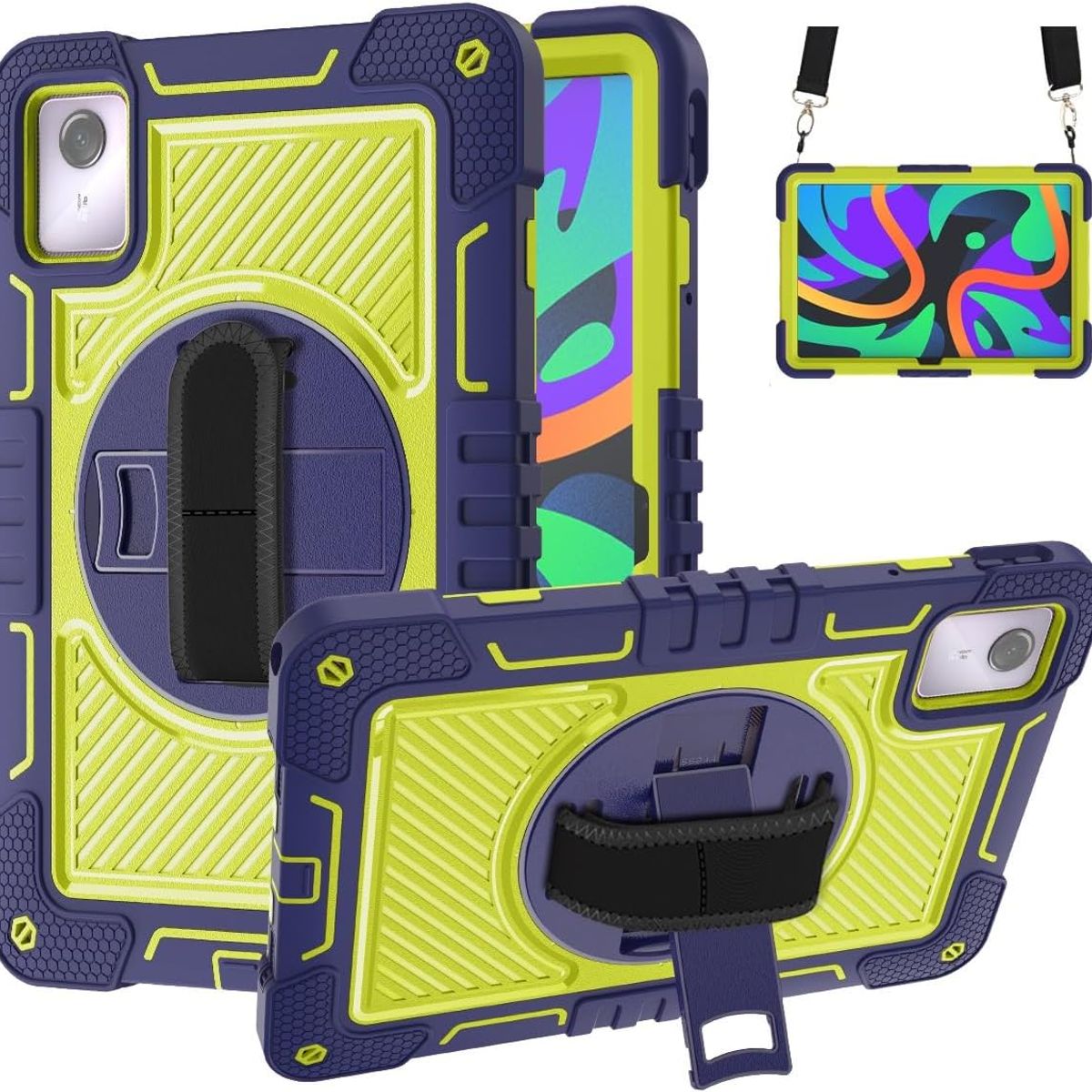 GENERICO - Funda Protector Antigolpe Armor Correa 360° Para Lenovo M11 K11 - AZUL