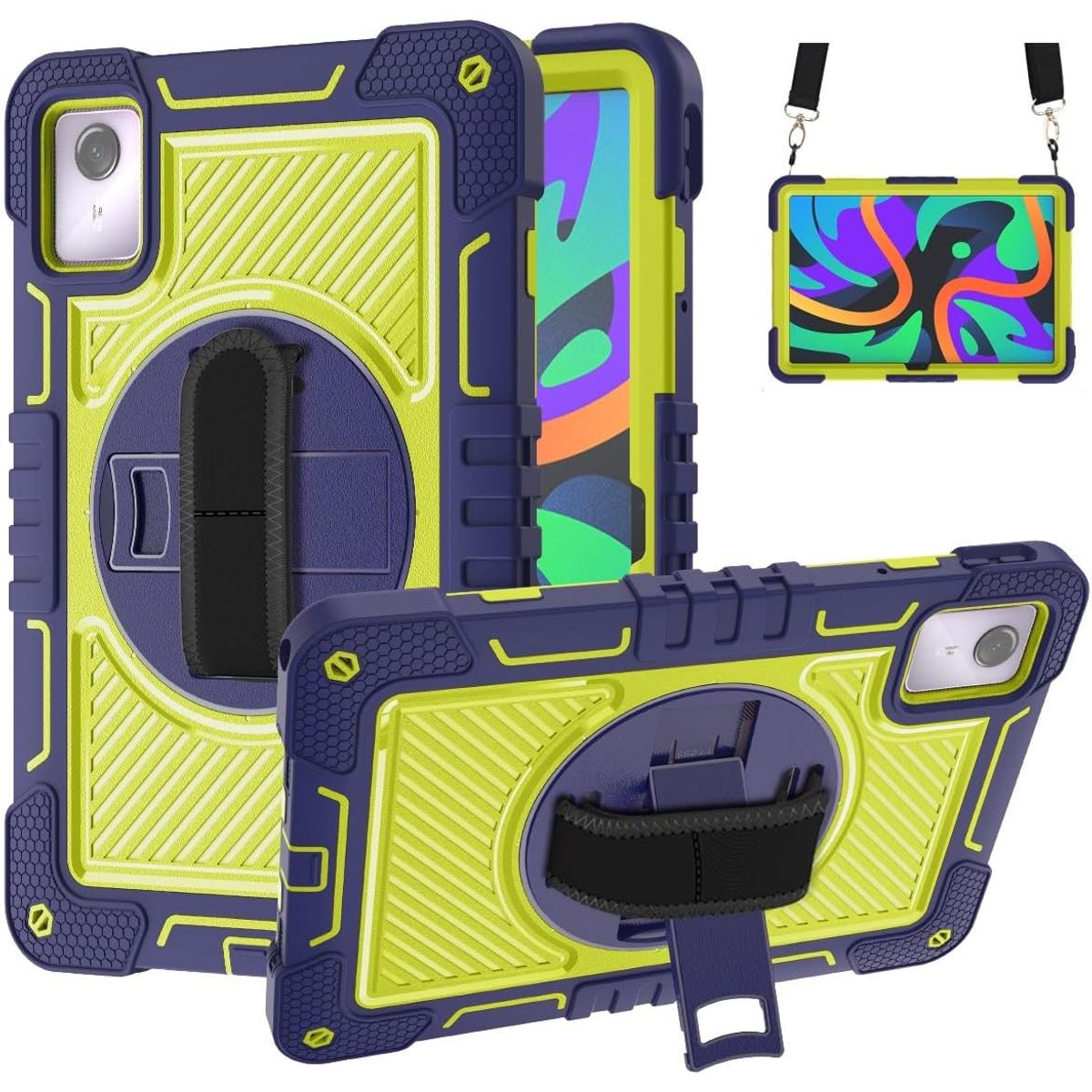 GENERICO - Funda Protector Antigolpe Armor Correa 360° Para Lenovo M11 K11 - AZUL