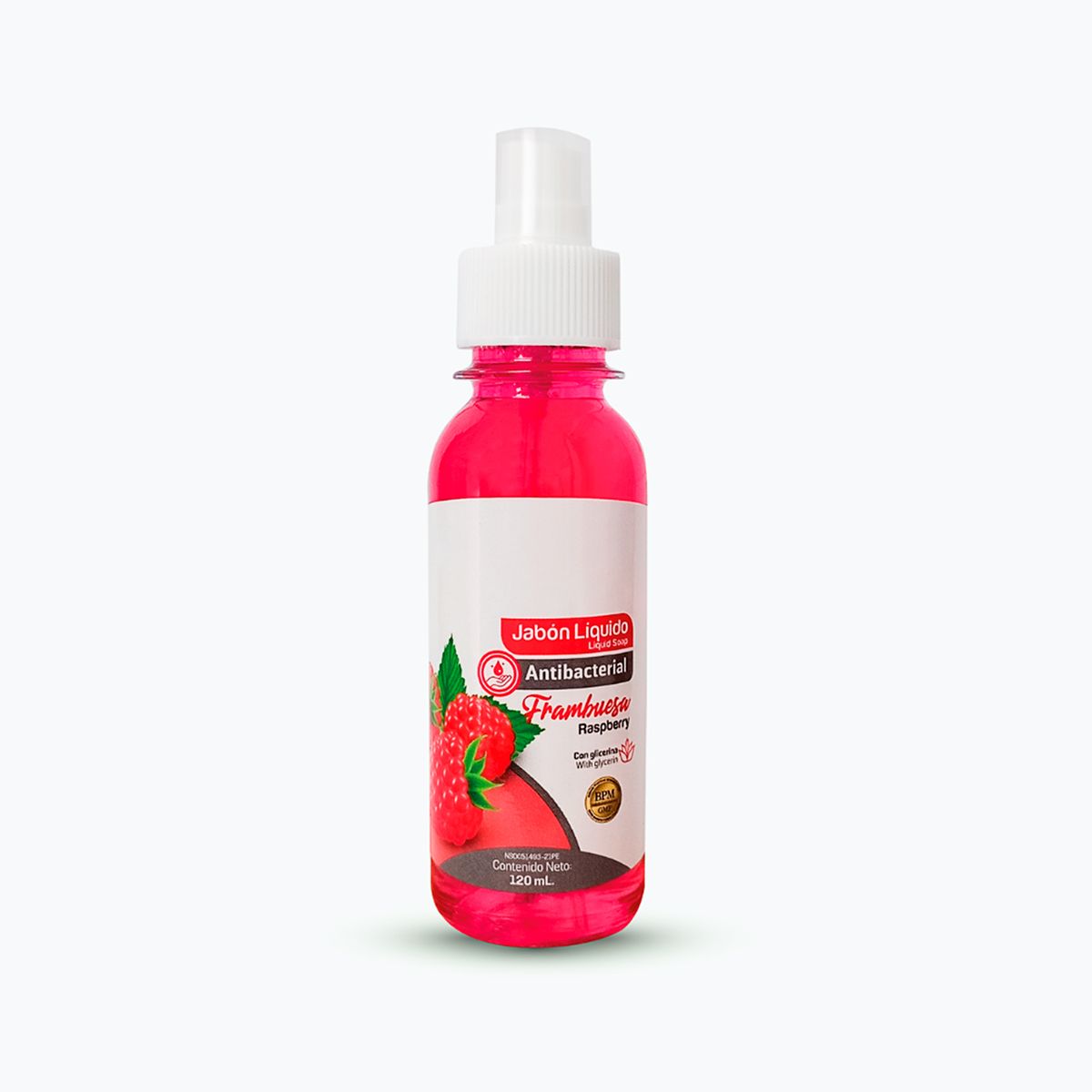 GENERICO - Jabón Líquido Antibacterial de 120 ML Frambuesa