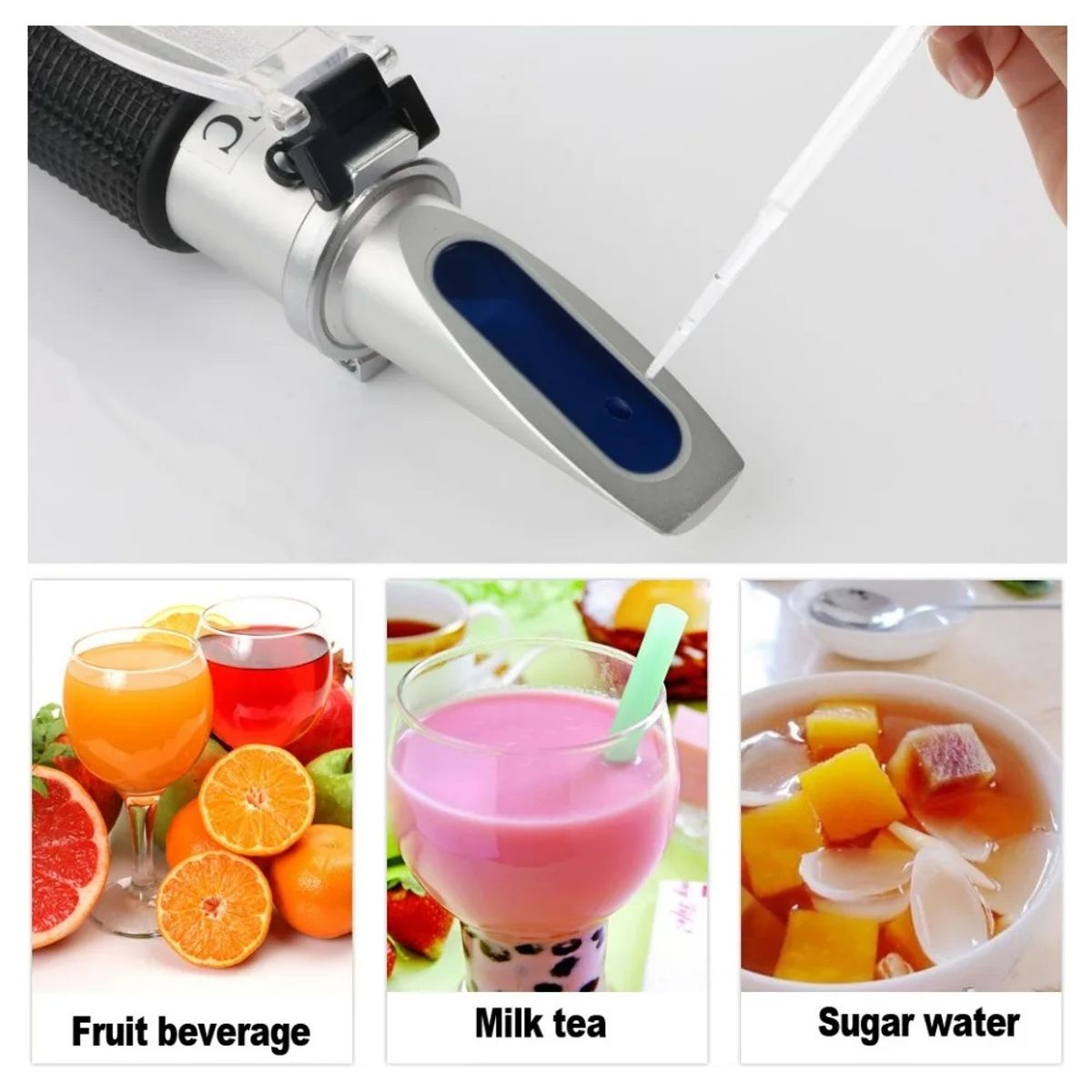 GENERICO - Refractometro Manual 0 a 32% Brix con ATC Alimentos y Bebidas