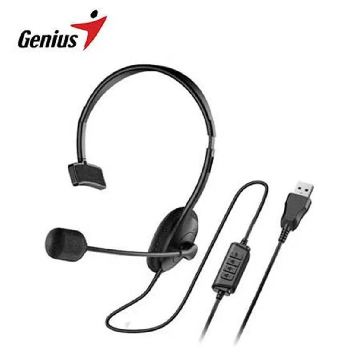 GENIUS - Auricular Mono USB Genius HS-100U Negro