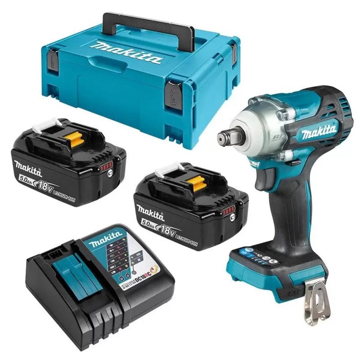 MAKITA - Llave de Impacto 1/2" 18V LXT BL Inc 2 Bat y Carg Makita DTW300RTJ