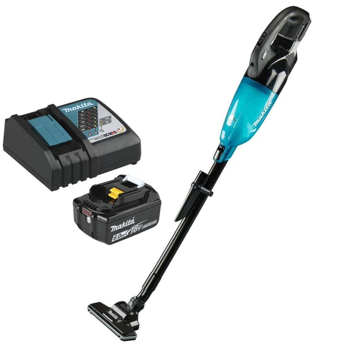 MAKITA - Aspiradora 18V LXT BL 730ml 1 Bat 6.0 Ah y Carg Makita DCL283FZB-6.0E