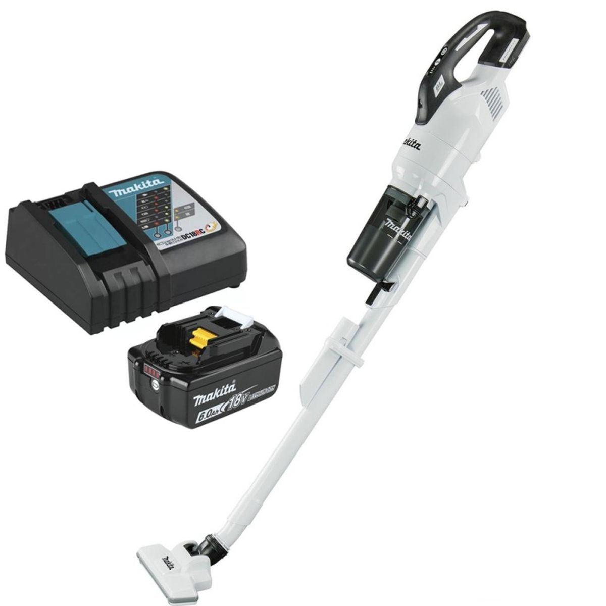 MAKITA - Aspiradora 18V LXT BL 250ml 1 Bat 6.0 Ah y Carga Makita DCL286FZW-6.0E