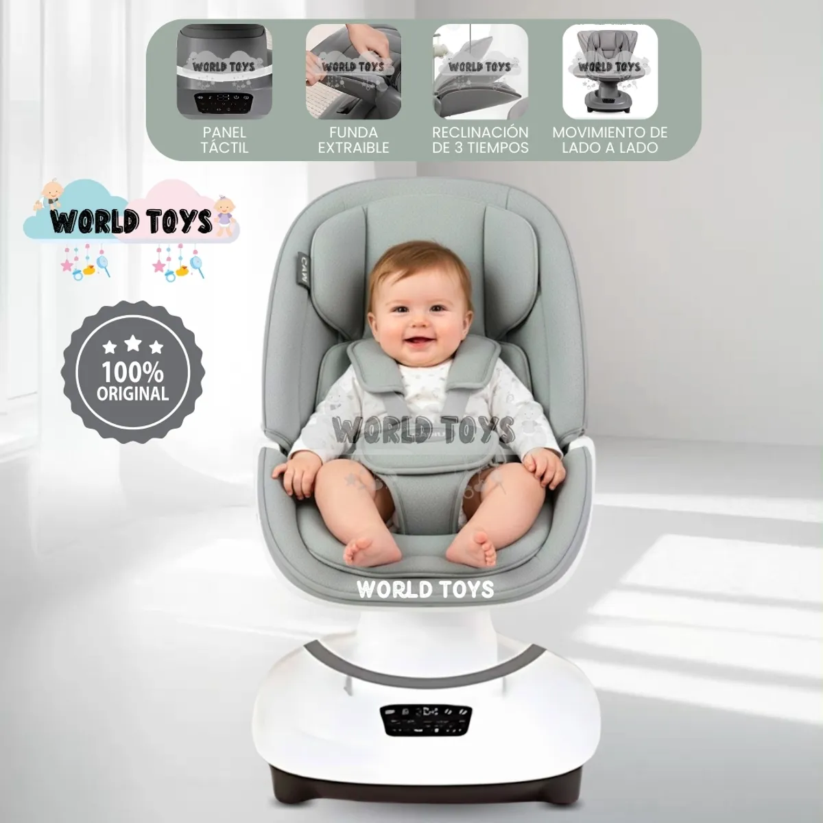 BABY - Mecedora Eléctrica para Bebés «MERCY» Green