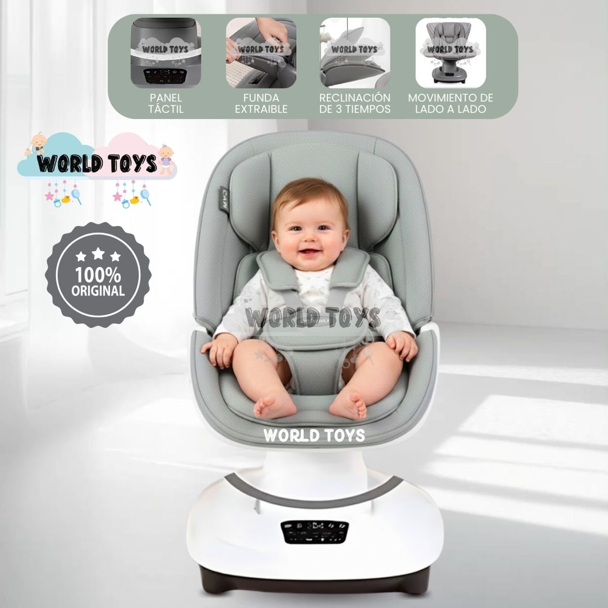 BABY - Mecedora Eléctrica para Bebés «MERCY» Green