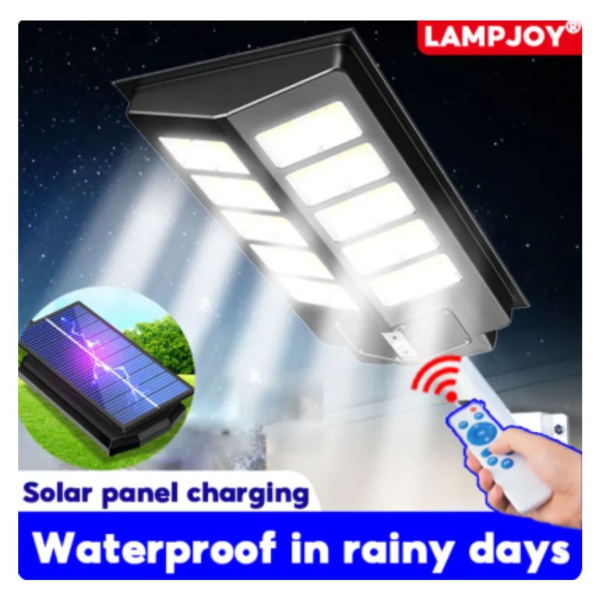 GENERICO - Foco Solar De Calle 4000W Para Exteriores con Control Remoto