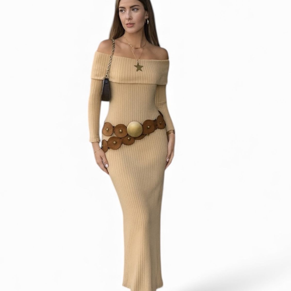 AMA OUTFITTERS - VESTIDO OFF SHOULDER