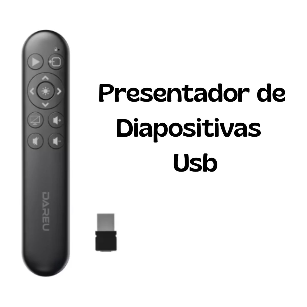 GENERICO - Puntero Presentador Diapositivas Láser Inalámbrico Wireless 2.4 Ghz
