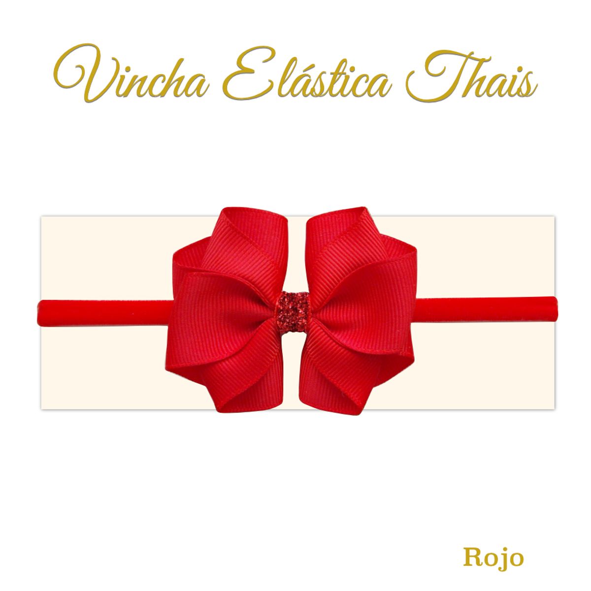 GENERICO - Vincha para bebé modelo Thais color rojo