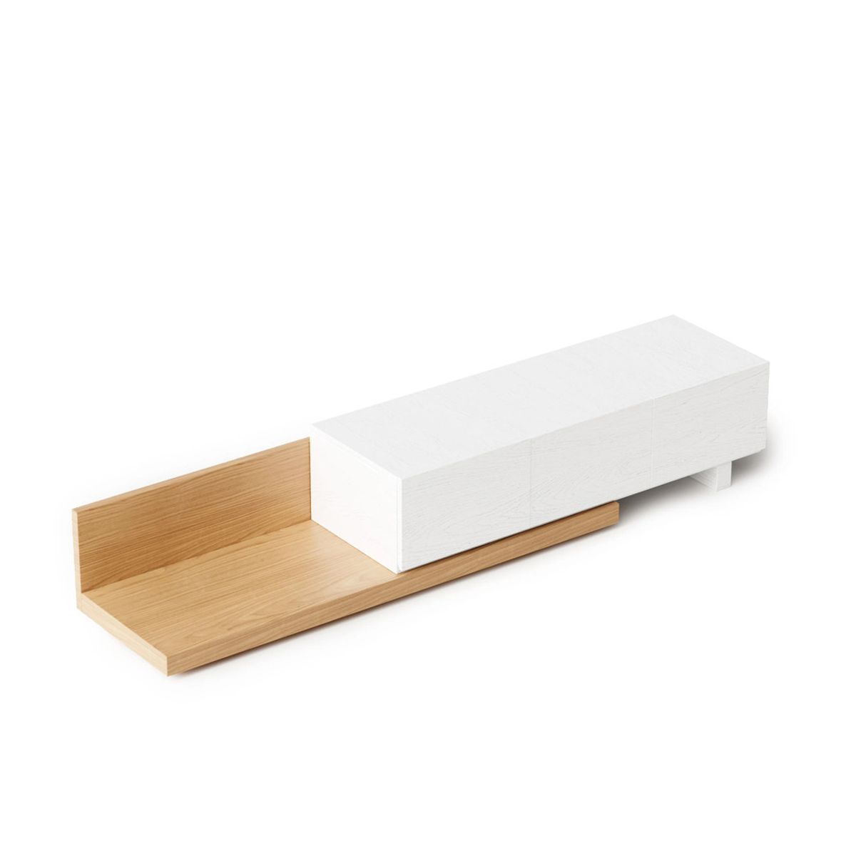 R&R MUEBLES - Mueble de TV Moderno 80 Kiwami Haya y Blanco R&R MUEBLES