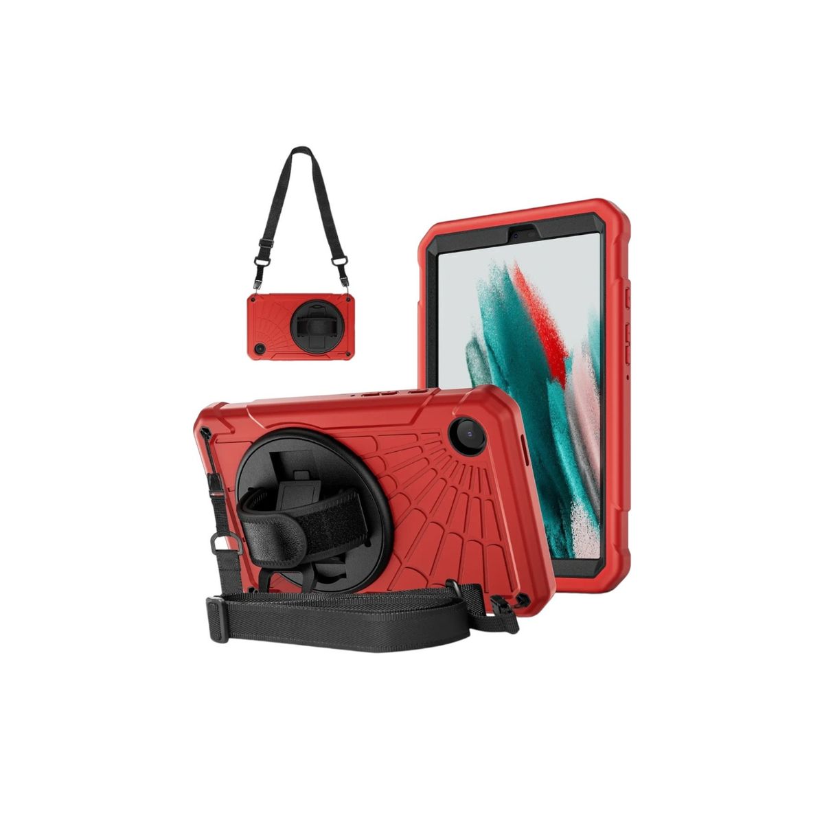 GENERICO - FUNDA ARMOR PARA TABLET SAMSUNG A9 PLUS ROJO