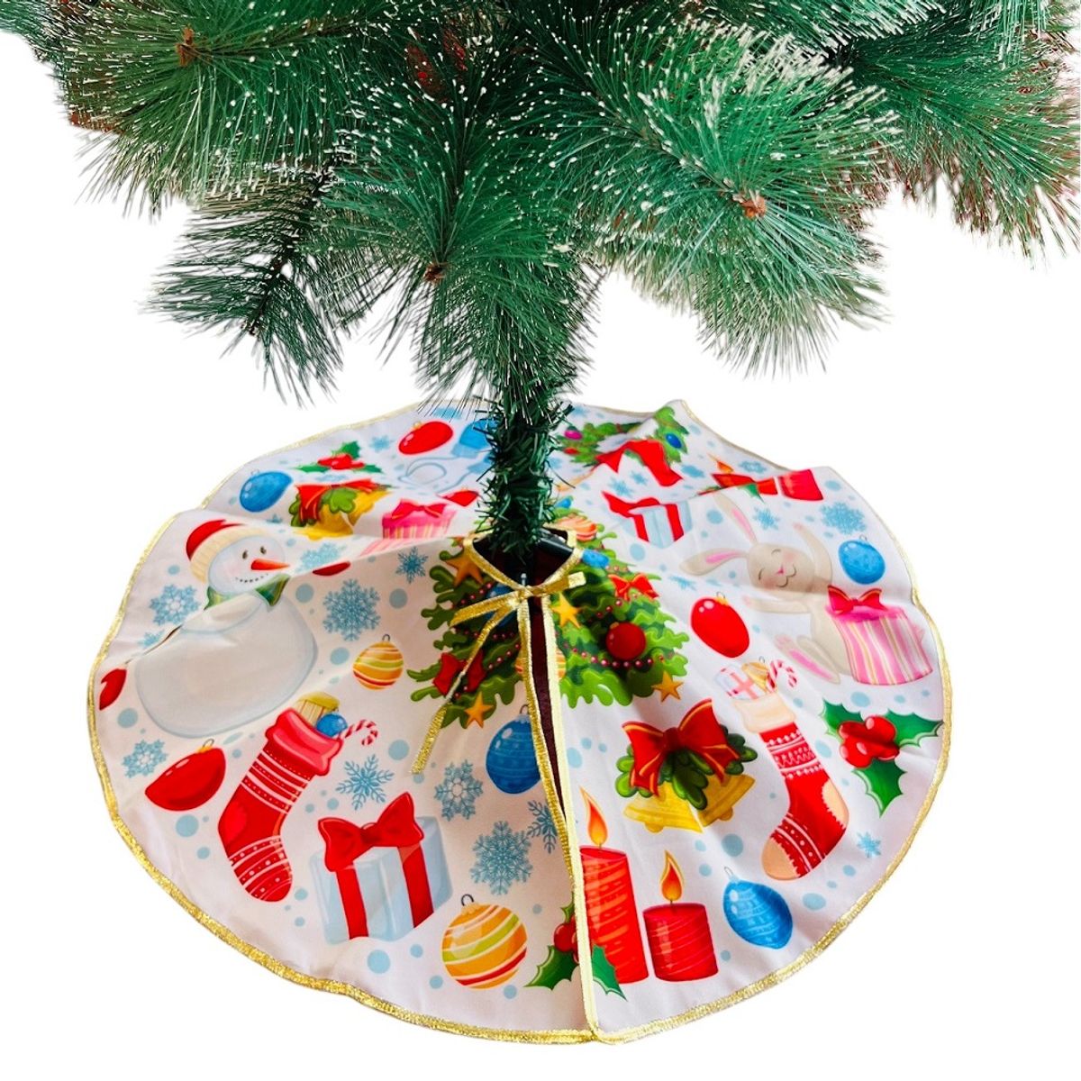 GENERICO - Pie de arbol pisos navideños de 68 de diámetro Blanco