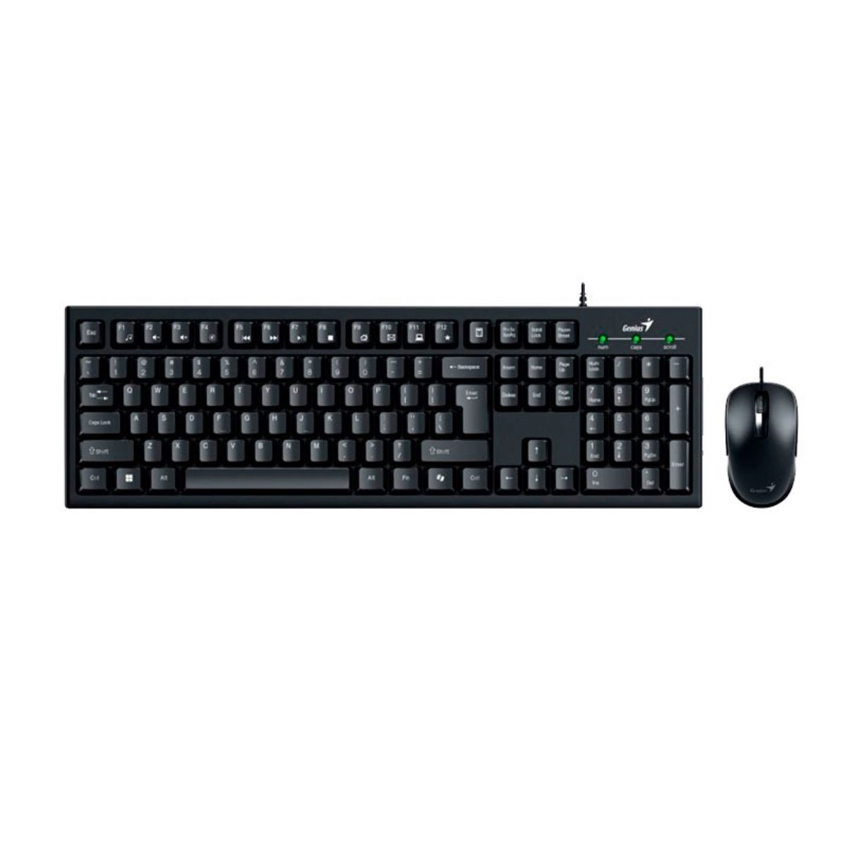GENIUS - TECLADO GENIUS + MOUSE KM-100SE AI COPILOT CON CABLE NEGRO