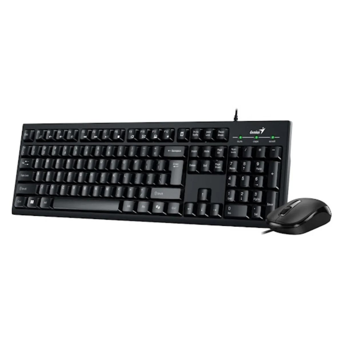 GENIUS - TECLADO GENIUS + MOUSE KM-100SE AI COPILOT CON CABLE NEGRO