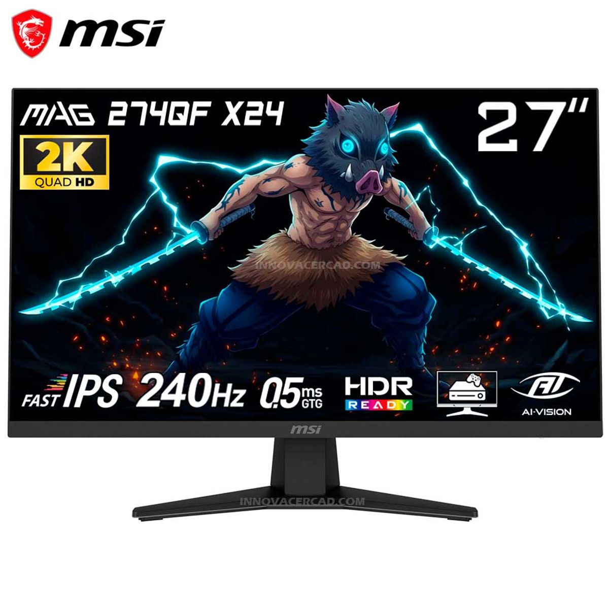MSI - Monitor MSI MAG 274QF X24 27 Fast IPS WQHD 240Hz 05ms FreeSync Premium