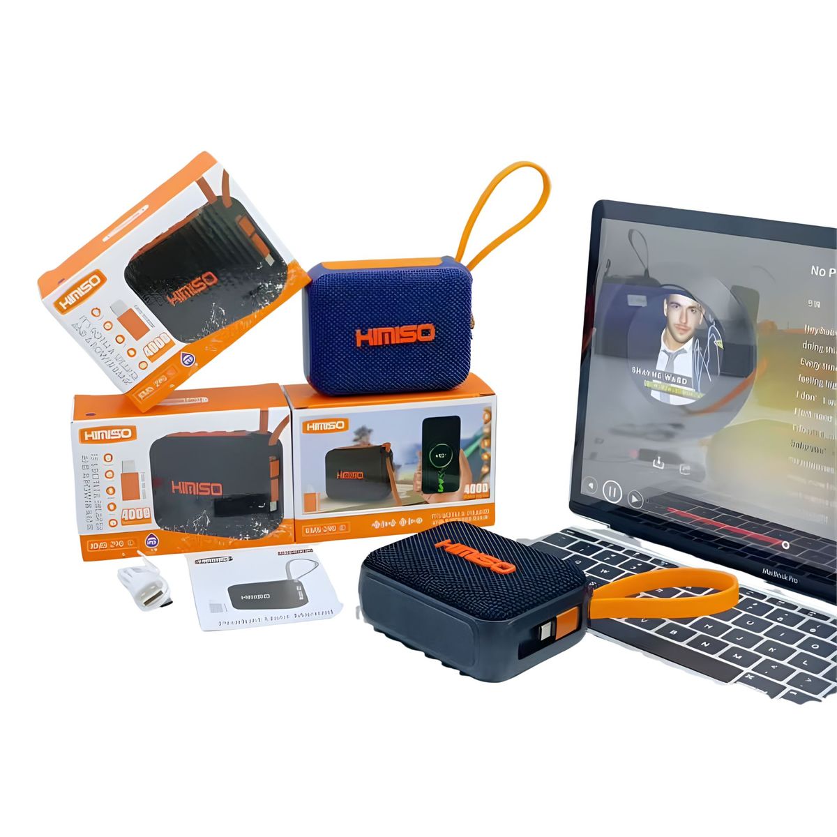 KMS - Kimiso-Altavoz inalámbrico portátil inteligente con batería portátil