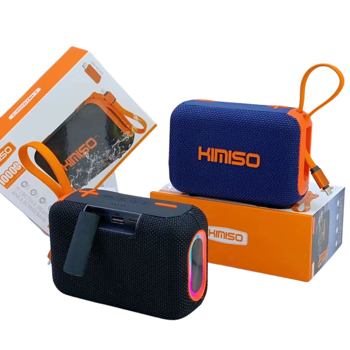 KMS - Parlante Inteligente AZUL inalámbrico portátil Banco de energía