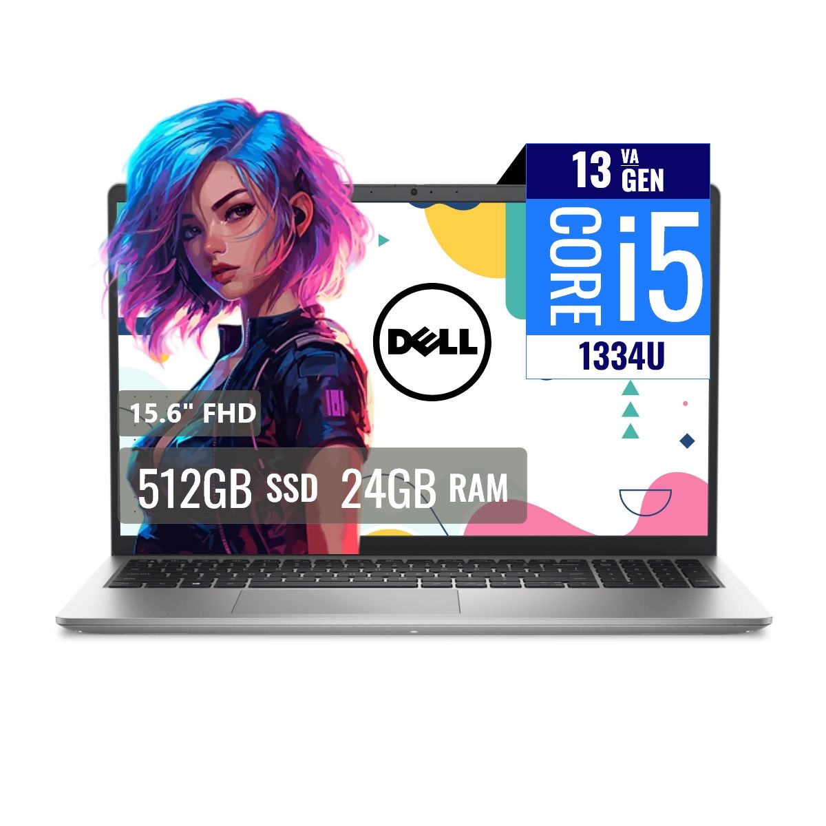 DELL - Laptop Dell DC15250 Intel Core i5 1334U 24GB RAM 512GB SSD M2 156 FHD FreeDOS