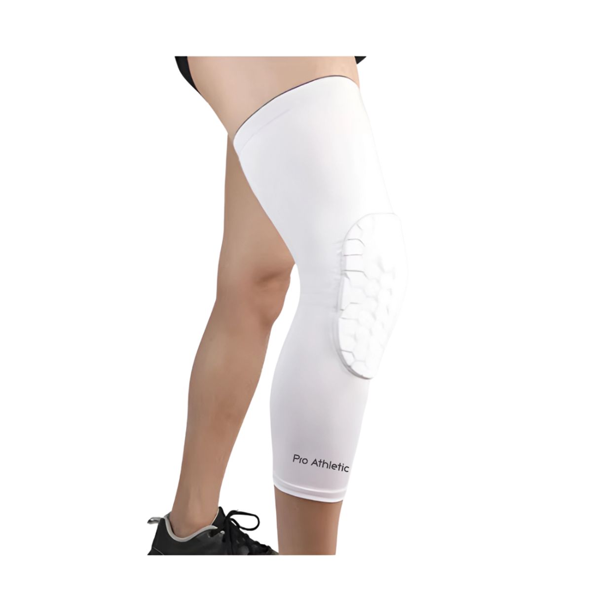 PRO ATHLETIC - Rodillera Deportiva con EVA - Unisex - Blanco