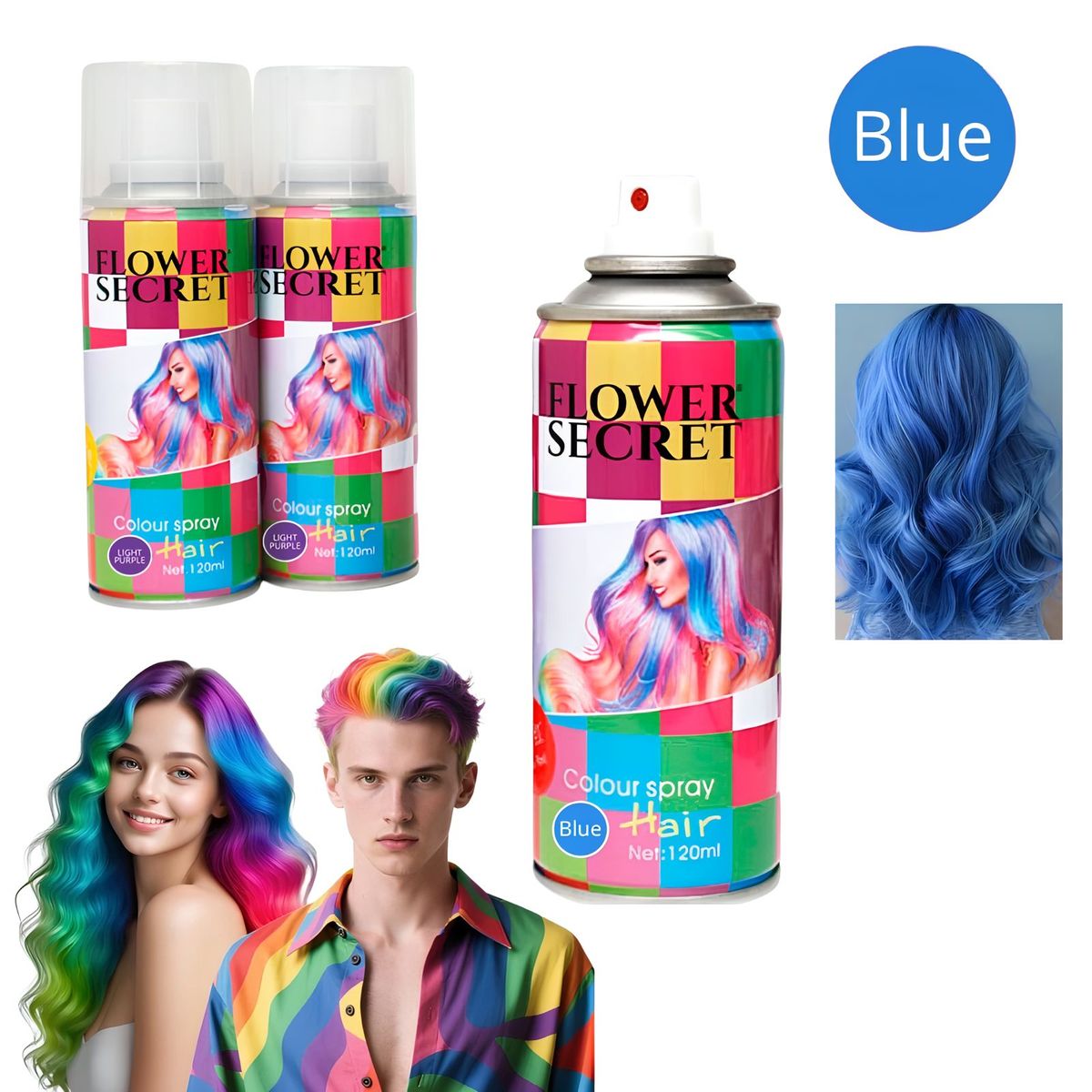 GENERICO - Tinte temporal en Spray Azul