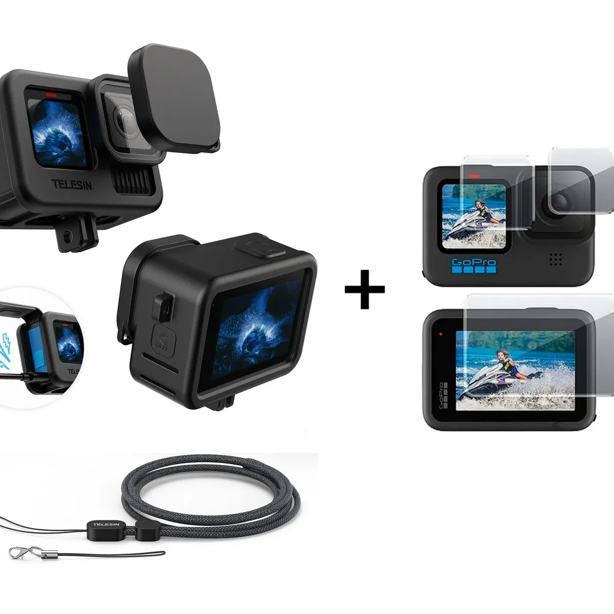 TELESIN - Pack de proteccion para Gopro Hero 13 Black