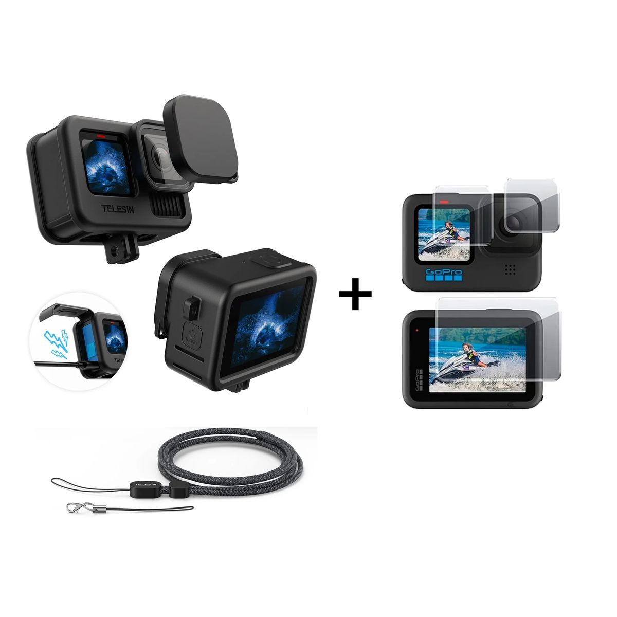 TELESIN - Pack de proteccion para Gopro Hero 13 Black