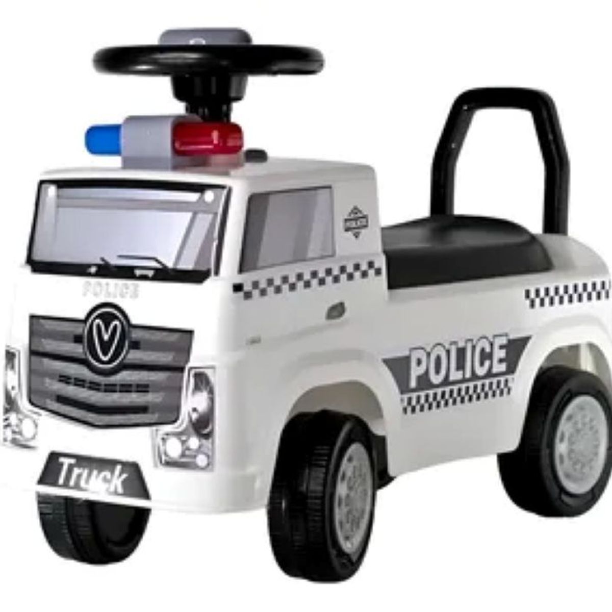 BABY HAPPY - Carrito Montable Correpasillos Policial Con Bluetooth y musical