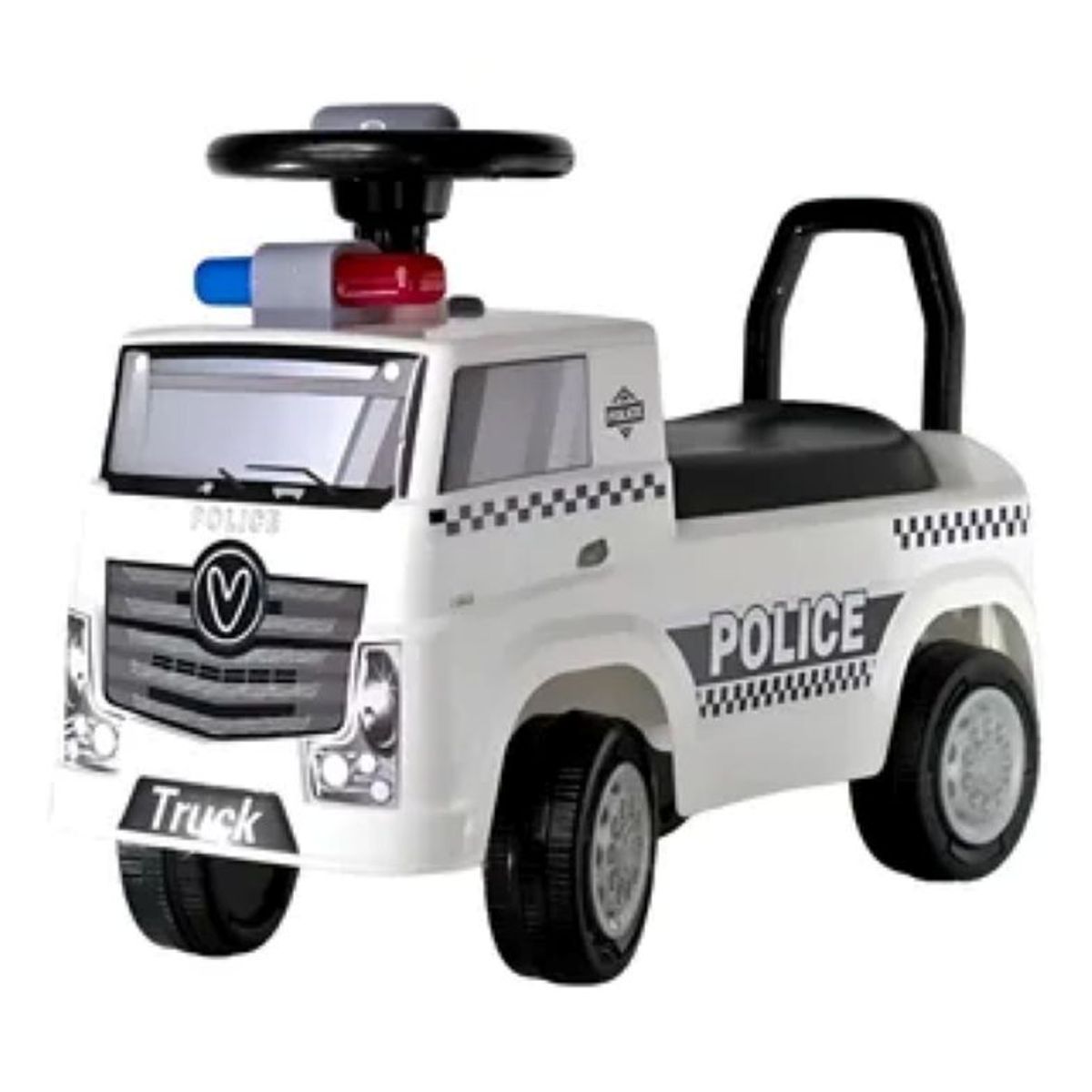 BABY HAPPY - Carrito Montable Correpasillos Policial Con Bluetooth y musical