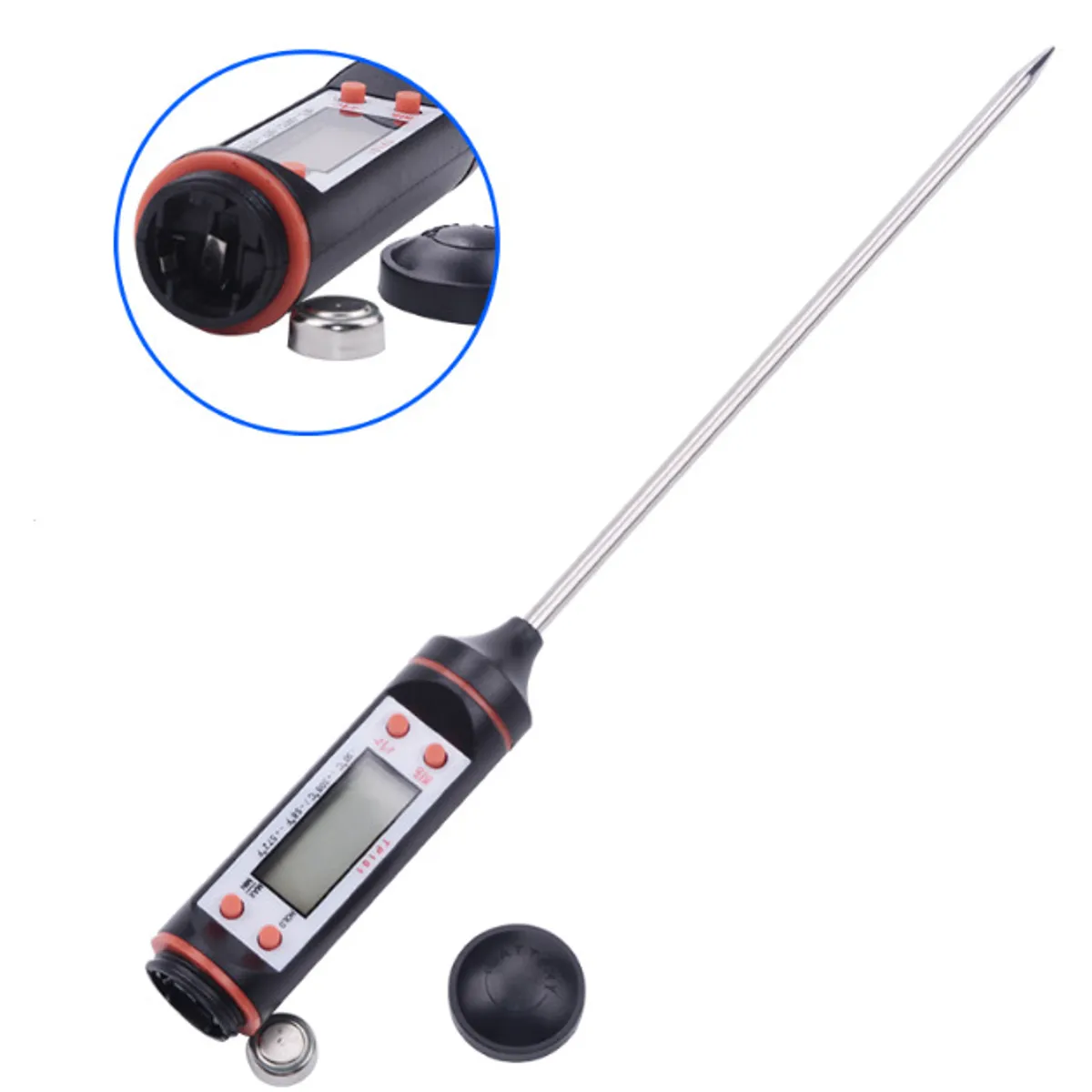 GENERICO - Termómetro Digital Pincho Vástago de -50 a 300°C