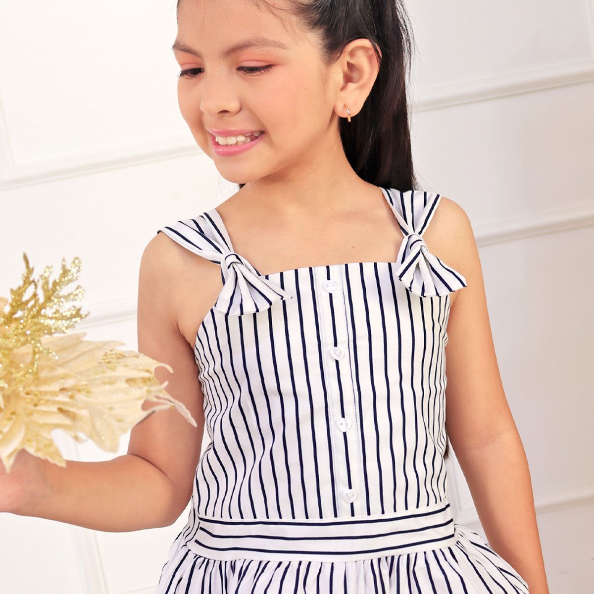 KIDS MASHMELO - Blusa con Volante y Lazo en Hombros para niña Kids Mashmelo