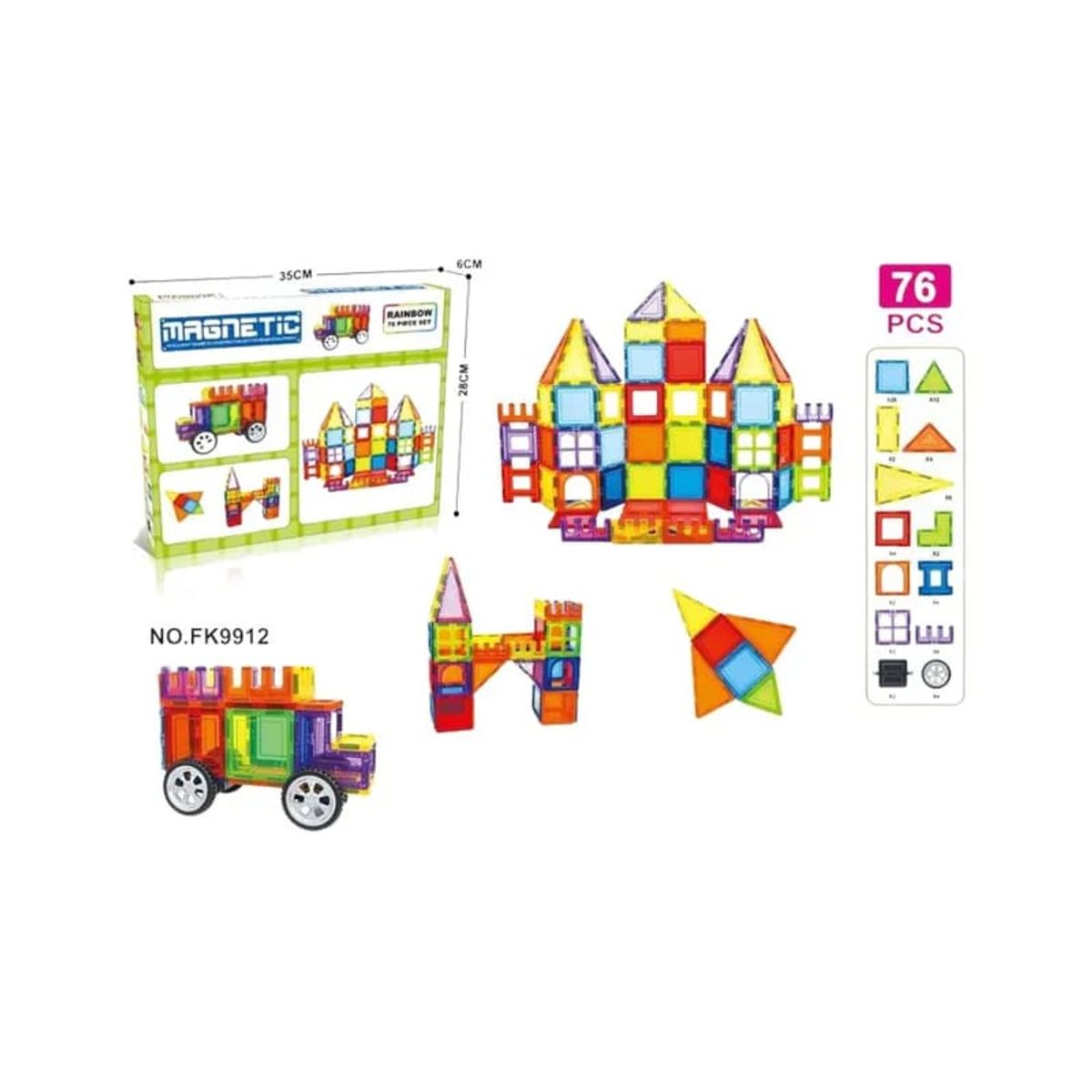 GENERICO - Set de Bloques Magneticos 76 Pcs