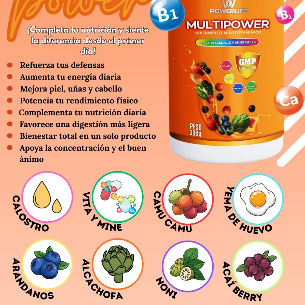 GENERICO - Multivitamínico-camu camu-noni -Vive Diferente & Saludable