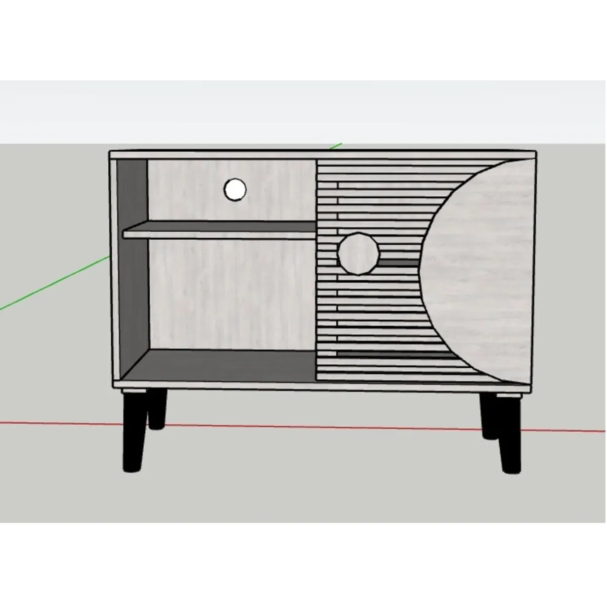 TU MESITA - Aparador Mueble para Tocadisco Marco Color Ártiko TU MESITA