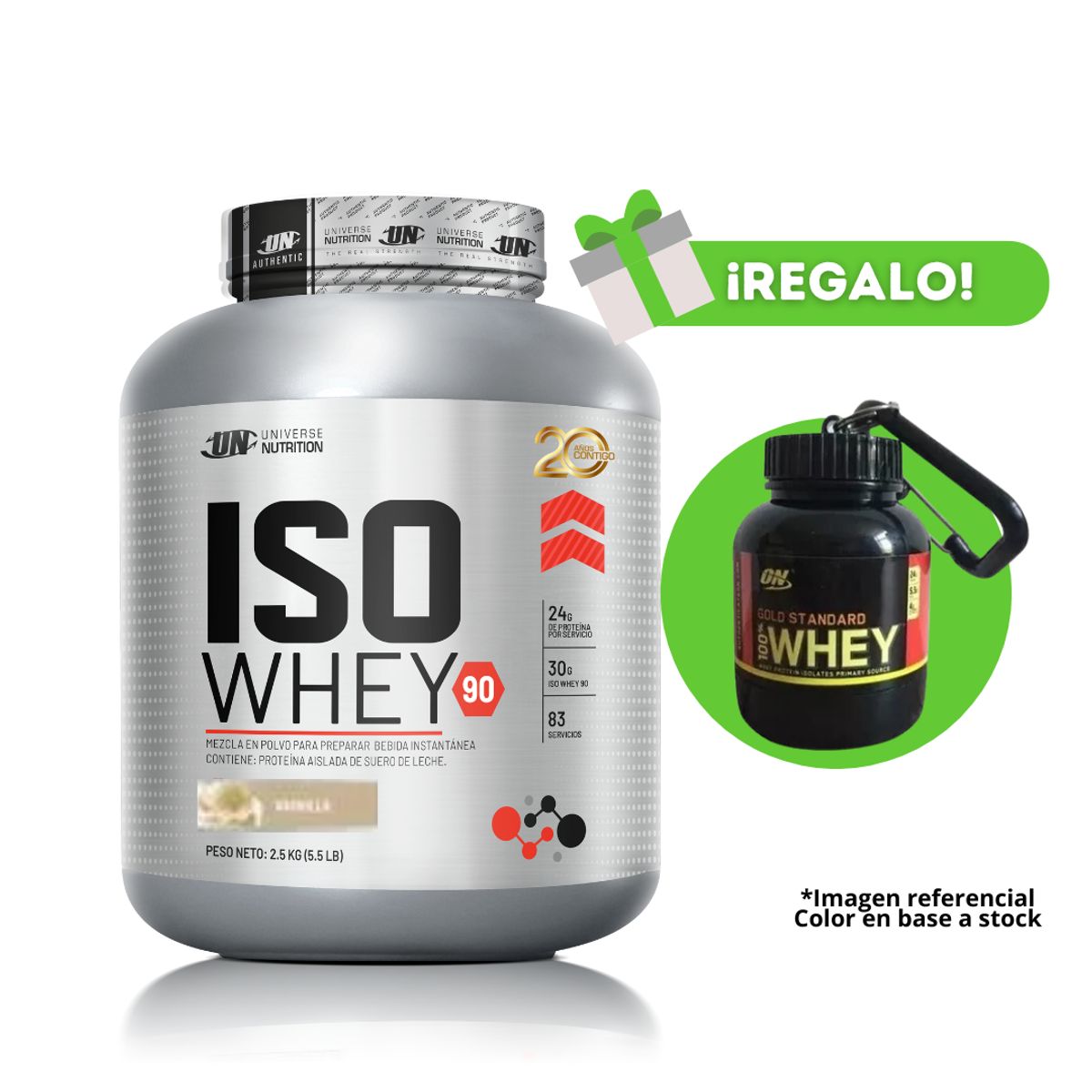 UNIVERSE NUTRITION - PROTEÍNA ISO WHEY 25KG VAINILLA + PORTAPROTEINA