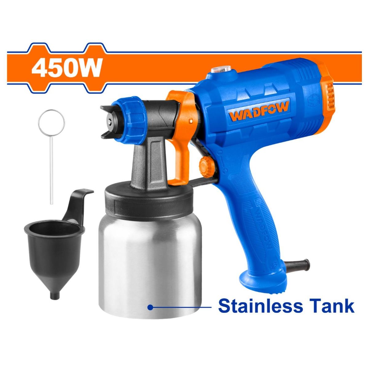GENERICO - Pistola de Pintar 450w Vaso Metalico Wadfow